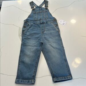 NWT Little Co by lauren conrad blue organic cotton denim overalls size 4T 💙👖